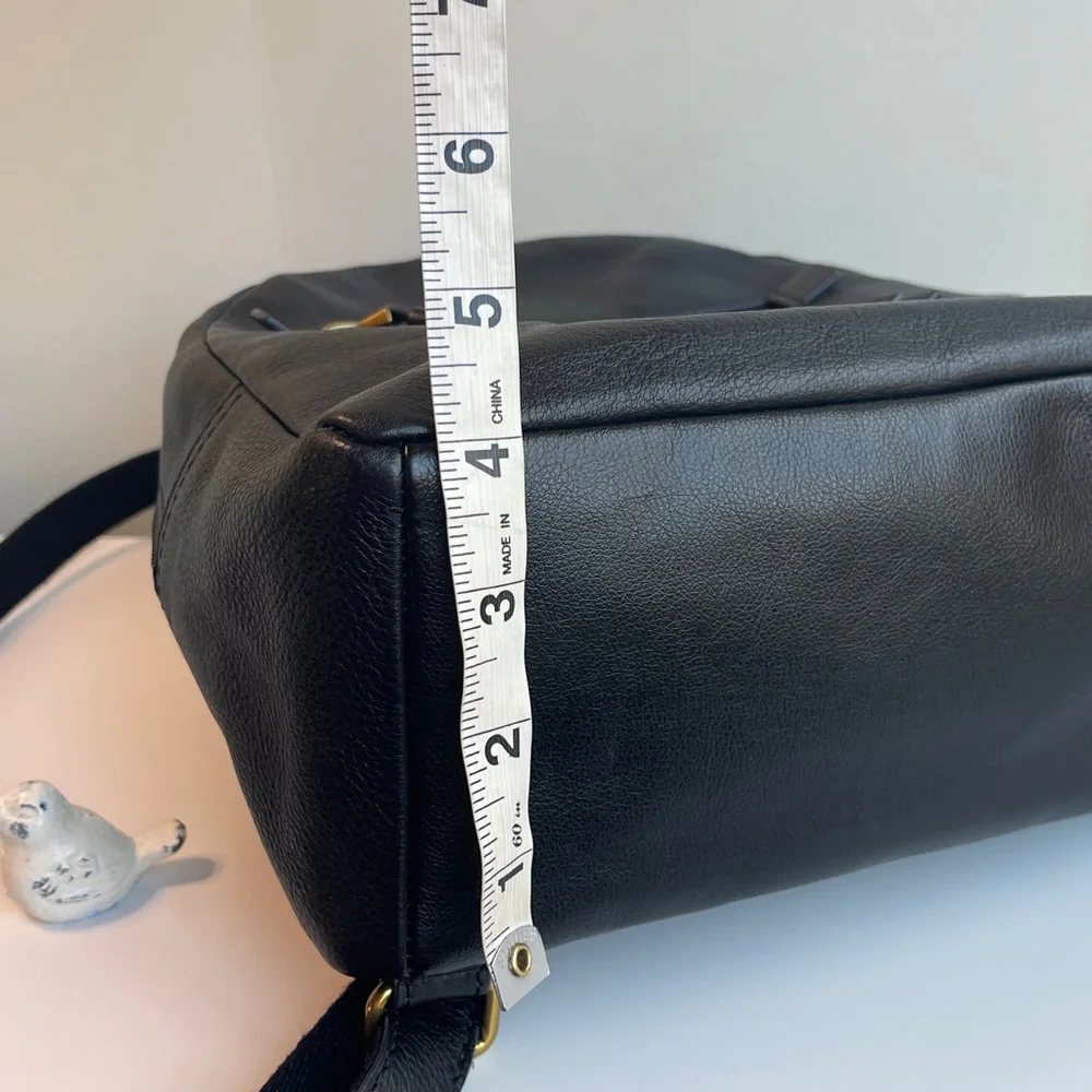 Fossil Black Genuine Leather Backpack